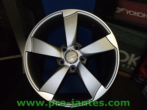 Pack jantes Audi TTrs Rottor anthracite/polish 18''pouces A3 A4 A6 8p TT sportback