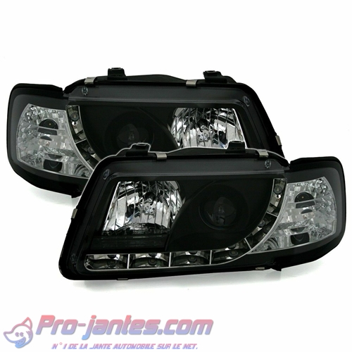 2 phares Devil Eyes Noir cristal Led Audi A3 8L 09/1996-08/2000