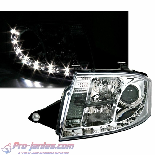 2 phares Devil Eyes chrome Led Audi TT 8N Coupé ROADSTER 10/1999-06/2006