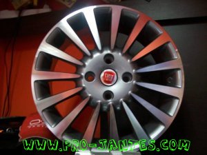 Pack jantes fiat grande punto anthracite/polish 15'' pouces