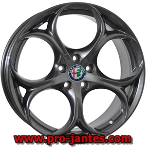 pack Jantes Alfa Romeo Giulia anthracite 19"pouces décalée