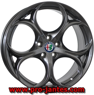 Pack Jantes Alfa Romeo Giulia anthracite 19"pouces décalée