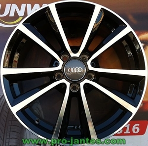 Pack jantes Audi Black polish A3 A4 A5 A6 TT 17''pouces