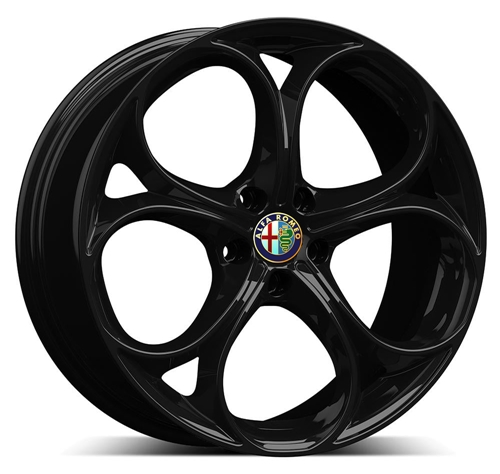 Pack jantes pour Alfa romeo Giulia Giulietta Stelvio Brera 159 Noir brillant 18"pouces