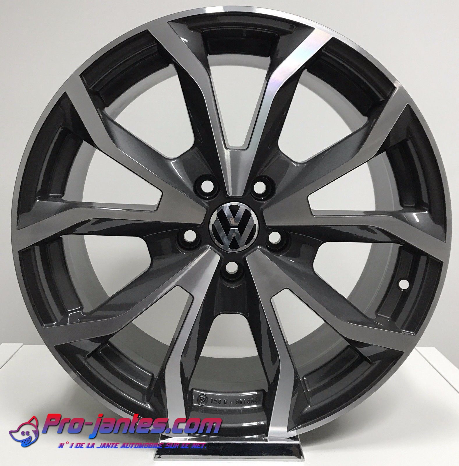 Pack jantes Volkswagen Golf 5 6 7 Anthracite/polish 17"pouces