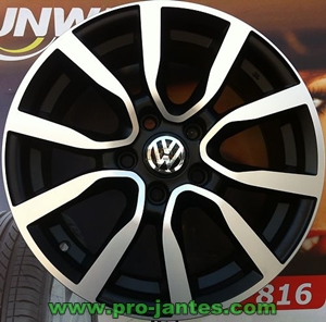 Pack jantes volkswagen adidas black/polish 17"pouces polo-Golf 4