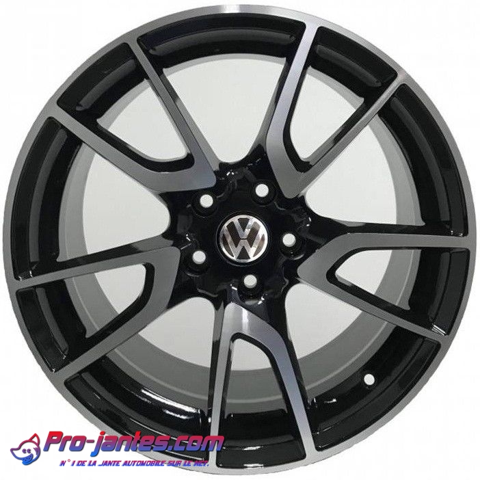 Pack jantes Volkswagen Golf 5 6 7 Tiguan Passat noir/polish 17"pouces