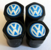 4 bouchons de valve volkswagen bleu