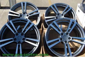 Pack jantes porsche Cayenne Gun Metal/polish 22"pouces