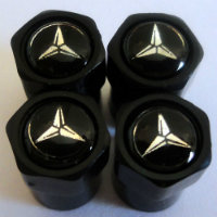 4 bouchons de valve Mercedes black