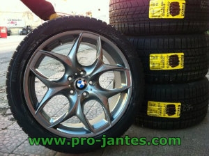 Pack jantes Bmw hollywood X5 X6 20''pouces Titanium + pneus bridgestone 275/40R20 & 315/35R20 Runflat