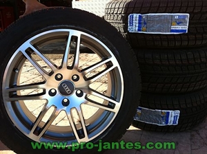 pack jantes audi 18 pouces Rs4 anthracite/polish +pneus goodride sv 308 225/40/18 pour A3 A4 A6 TT