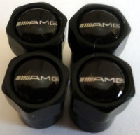 4 bouchons de valve Mercedes AMG black