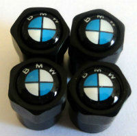 4 bouchons de valve Bmw black