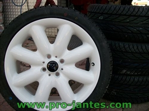 Pack jantes mini cooper white runflat 17 pouces+pneus rockstone F105 205/45/17