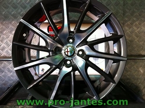 Pack jantes Original alfa romeo Mito black line 18'' pouces