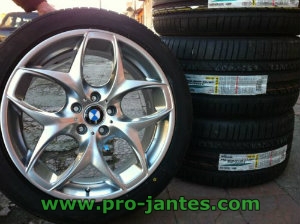 pack jantes bmw hollywood x5 et x6 20''pouces silver + pneus bridgestone 275/40x20 - 315/35x20 Runflat