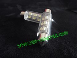 Lot de 2 navettes C5W 39 mm 6 leds blanc