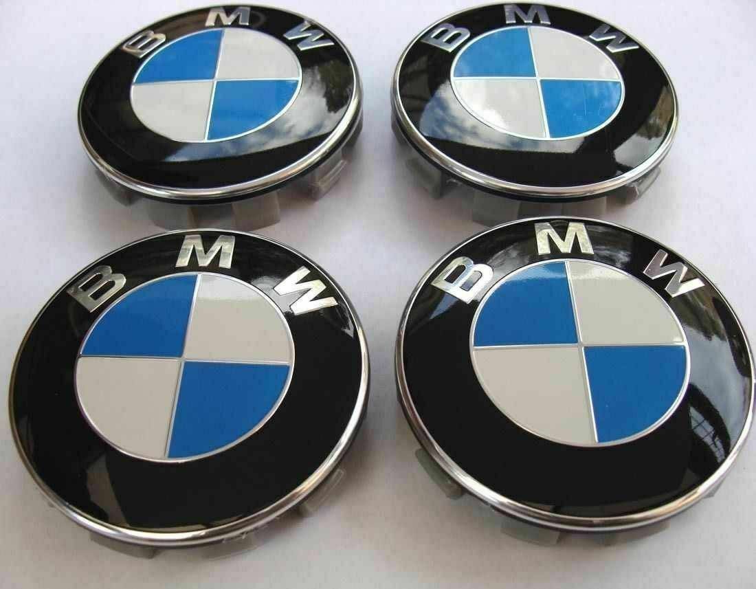 4 logos bleu BMW 68mm
