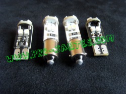 Lot 4 ampoules LED SMD T10 bax9s 2 W5W + 2 H6W 8 leds ANTI ERREUR ODB - Blanc