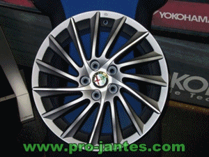 Pack jantes alfa Roméo GIULIETTA black line 18''pouces+pneus michelin pilot sport 3 225/40r18
