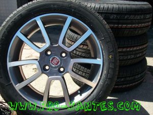 pack jantes fiat 16''pouces grande punto evo dynamic antracite/polish + pneus rockstone 195/55R16