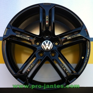 Pack jantes volkswagen Racing Black Brillant TIGUAN SCIROCCO JETTA EOS PASSAT BORA 17''pouces