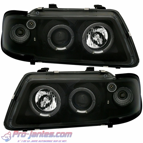 2 phares Angel Eyes Noir Led Audi A3 8L 09/1996-08/2000