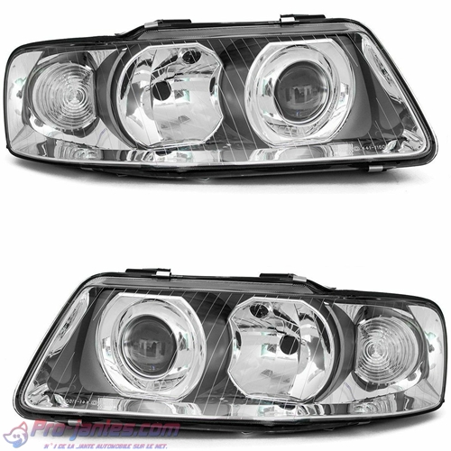 2 phares Chrome Audi A3 8L 09/2000-03/2003 Look xenon