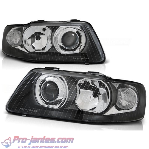 2 phares Noir Audi A3 8L 09/2000-03/2003 Look xenon