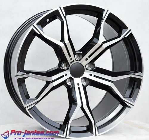 Pack jantes look 741M Bmw X5 X6 Noir/polish 21"pouces