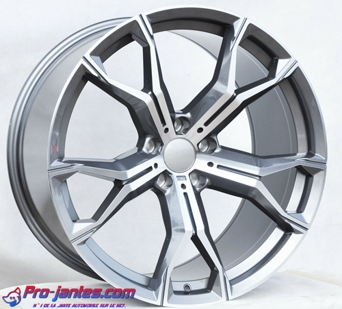 Pack jantes look 741M Bmw X5 X6 Gun-metal/polish 20"pouces