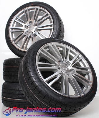 Pack jantes Audi 19"pouces silver pour A8 + pneus 235/50R19