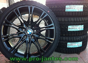 pack jantes bmw M3 black Gloss 18 pouces pour serie 1-3 e46 e90 e92 e91 Z4 Touring+pneus Altenzo 225/40r18 & 255/35r18