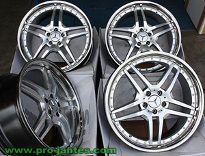 Pack jantes Mercedes twin silver/polish classe E W124 86-94 20"pouces