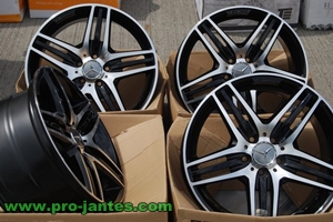 Pack jantes Mercedes black/polish 18"pouces Classe C W202 93>00