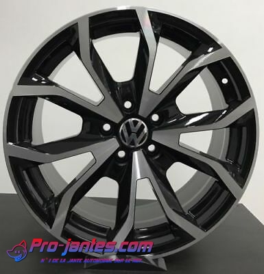 Pack jantes Volkswagen Golf 5 6 7 noir/polish 17"pouces